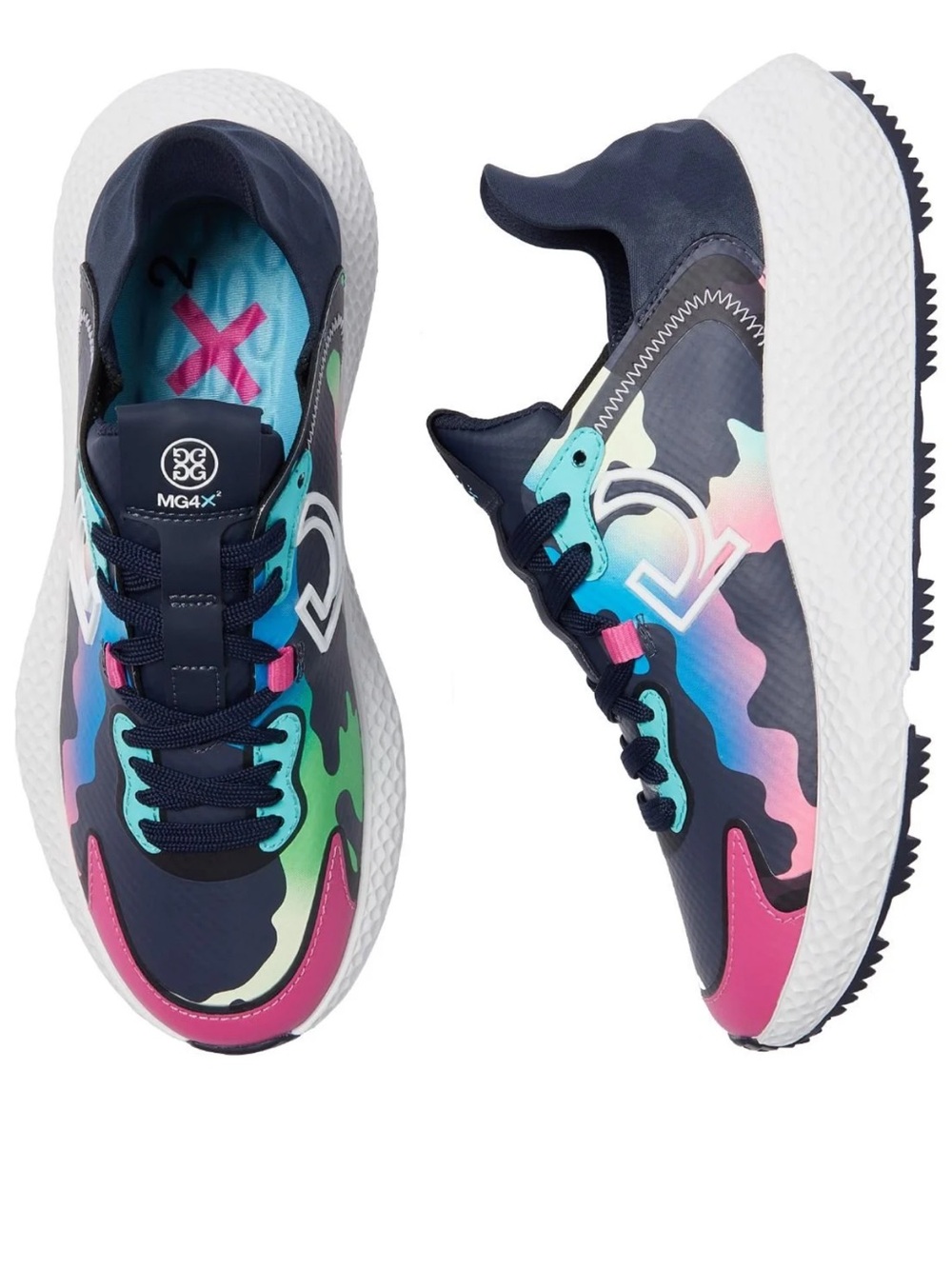 NWT In Box G/FORE Womens Color Blend Camo MG4X2+ Cross Trainer Golf Shoes Multi